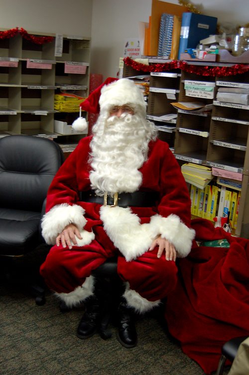 05-12-22, 05, Nick as Santa, ITT Mail Room Party